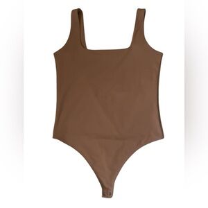 Abercrombie & fitch Taupe sleeveless stretch bodysuit